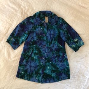 Vintage style blue/green spring coat